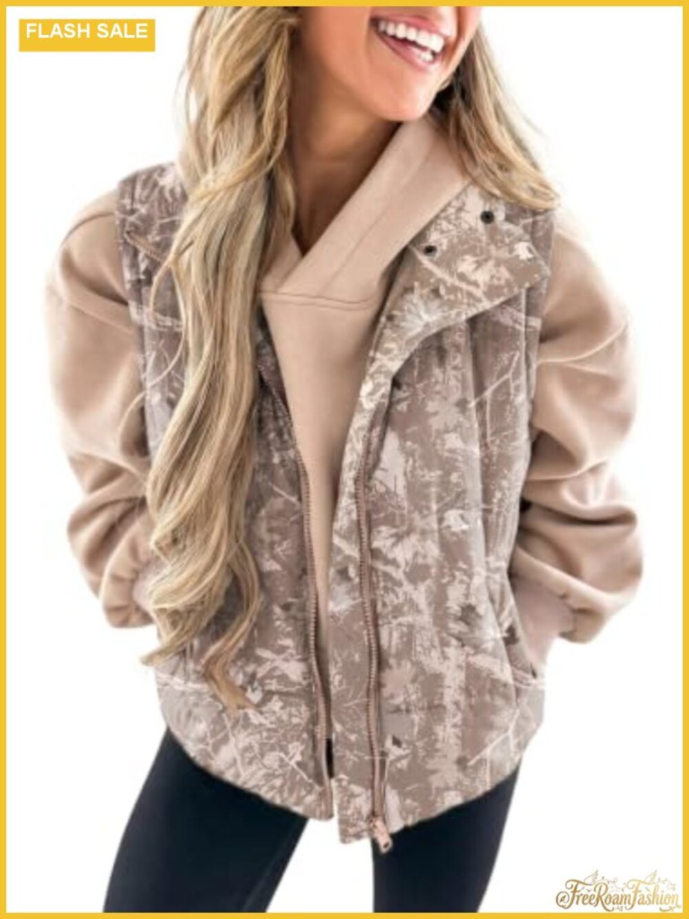 Quilted Puffer Vest Camo Cropped Sleeveless Jacket